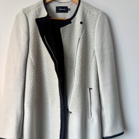 TURNOVER Ivory wool coat EU 36 - Picture 3 of 16